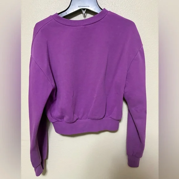Wild Fable Cropped Purple Crewneck - Picture 3 of 3